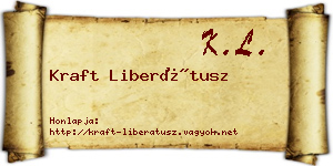 Kraft Liberátusz névjegykártya